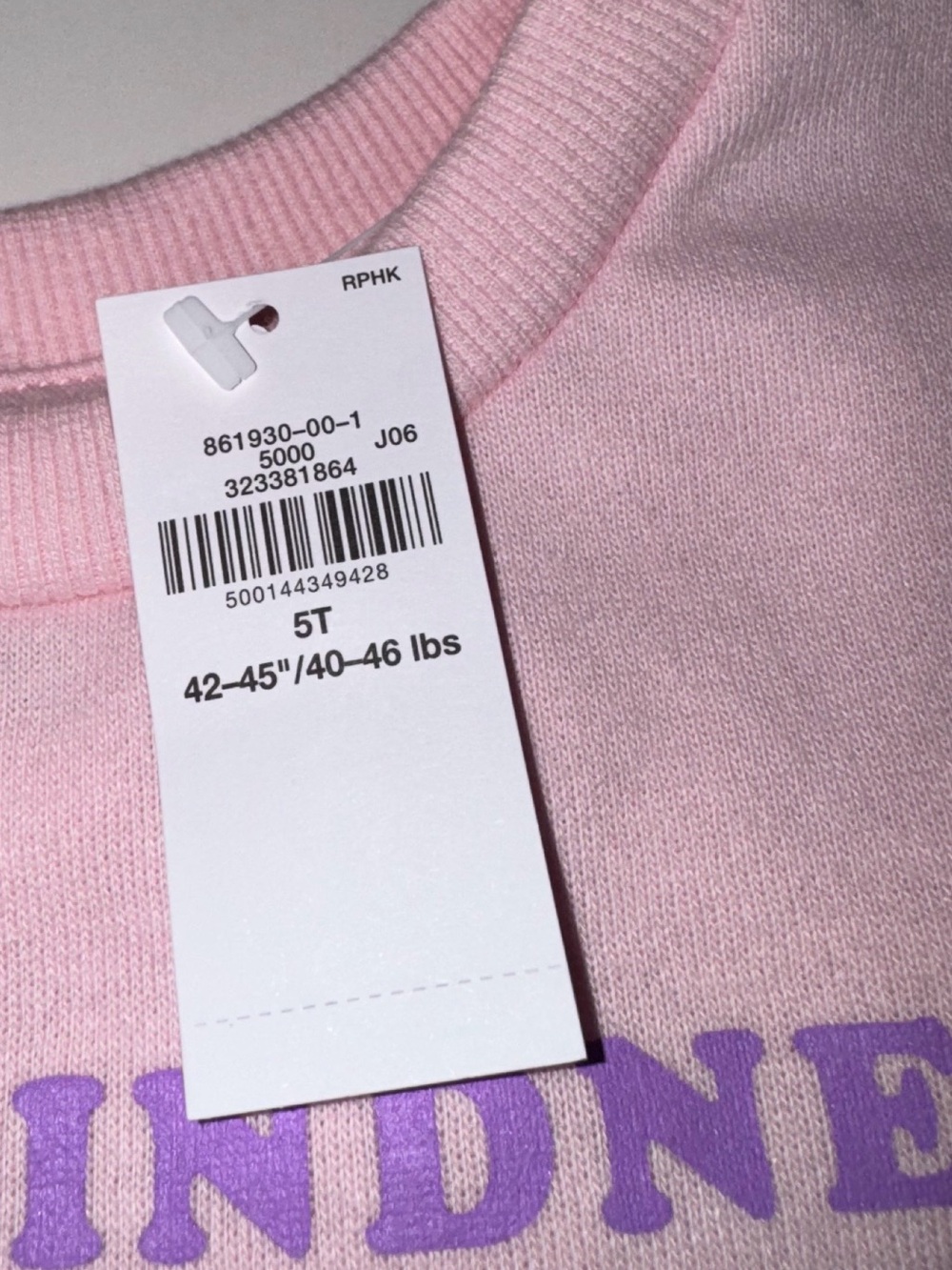 Sesame Street Spread Kindness Girls’ Pink Sweatshirt Size 5 - Picture 7 of 8